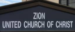 zion united church of christ sign